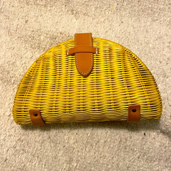 J. Crew Handbags - J. Crew Fan Rattan Clutch